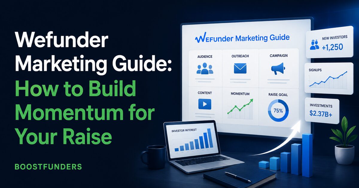 Wefunder marketing guide showing how to build momentum for an equity crowdfunding raise